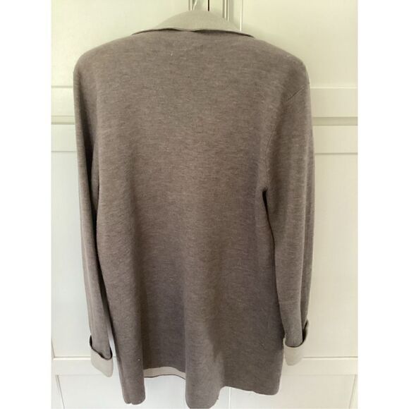 Dolce Stella Womens Cardigan Sweater Sz L Italy Wool Blend Gray - Picture 5 of 9